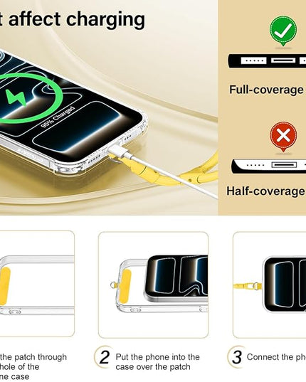 Dadanism Phone Wrist Strap, Universal Adjustable Hand Wrist Strap Lanyard for iPhone 17 and Most Smartphones, Multifunctional Patch Lanyard with Phone Tether Tab for Women and Men, Yellow