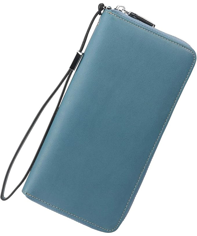 Lavemi Small Compact Women Wallet RFID Blocking Genuine Leather Bifold Purse with ID Windows