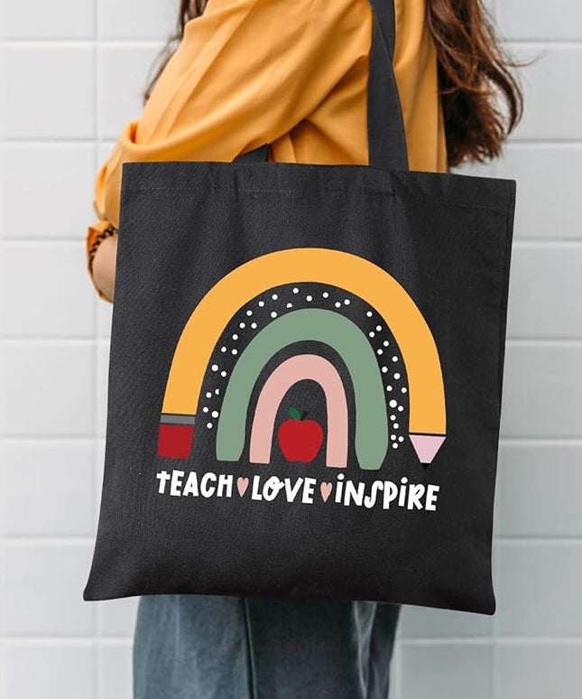 AUSVKAI Canvas Tote Bag for Women, Aesthetic Cute Grocery Grocery Reusable Cotton Gift Bag for Shooping Beach Trendy Gifts