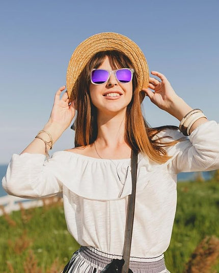 MEETSUN Polarized Sunglasses for Women Men Classic Retro Square Frame Driving Sun Glasses UV Protection