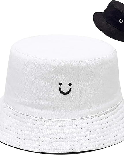 Malaxlx Unisex Bucket Hat Beach Sun Hat Aesthetic Fishing Hat for Men Women Teens, Reversible Double-Side-Wear