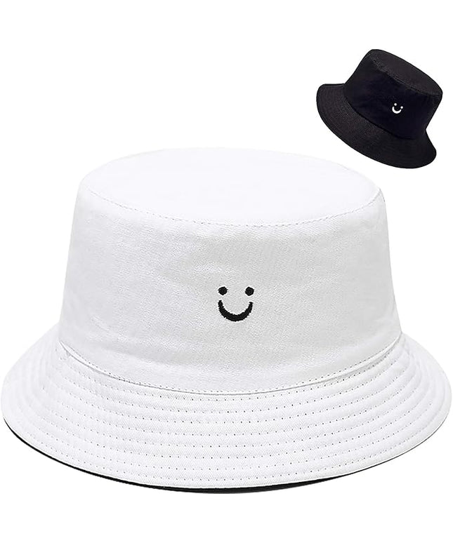 Malaxlx Unisex Bucket Hat Beach Sun Hat Aesthetic Fishing Hat for Men Women Teens, Reversible Double-Side-Wear
