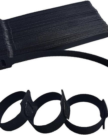 6 Inches Black Reusable Cable Ties,Multi-purpose Adjustable Cord Straps, Cable Organizer,Cord Wrap and Hook Loop Cords Management,Adjustable Cord Ties for Organizing Home, Office, Data Centers,56 PCS