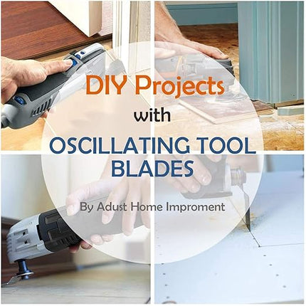 Adust 110 Wood Multi Tools Blades Kits Multitool Blades Oscillating Saw Blades Fit Dewalt Tools Ryobi Bosch Ridgid Milwaukee Rockwell Fein Multimaster Craftsman Oscillating Tool Blades (110)