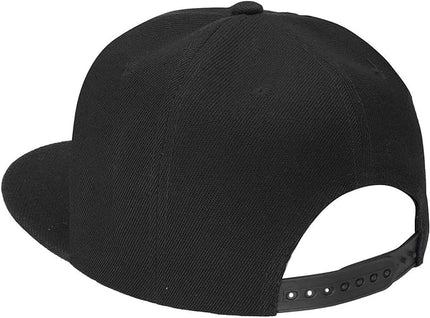 Classic Snapback Hat Cap Hip Hop Style Flat Bill Blank Solid Color Adjustable Size