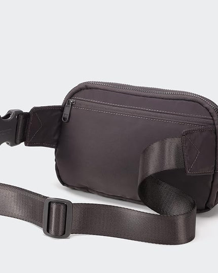 Pander Everywhere Belt Bag for Women, 5 Zipper Pockets Nylon Crossbody Fanny Pack Purse (Dim Grey)