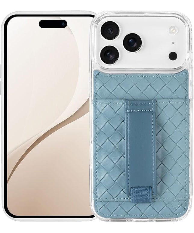 Walli Cases for iPhone 17 Pro Case Aesthetic Wallet Phone Case Card Holder, Securely Holds up to 2 Cards - Cute, Trendy Phone Cover for Women, fits iPhone 17 Pro with Kickstand & Finger Strap