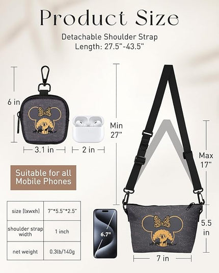 Cute Crossbody Bags for Women - Fashion Design Small Cross Body Bag Cell Phone Purse Wallet Shoulder for Girls