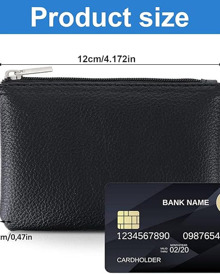 4 Pack Leather Zipper Coin Purse,Portable Change Wallet,Coin Pouch with Zipper for Men Women,Small Pouch Change Purse Coin Bag,Mini Coin Pocket Pouch Change Holder for Men Women(4 colors)