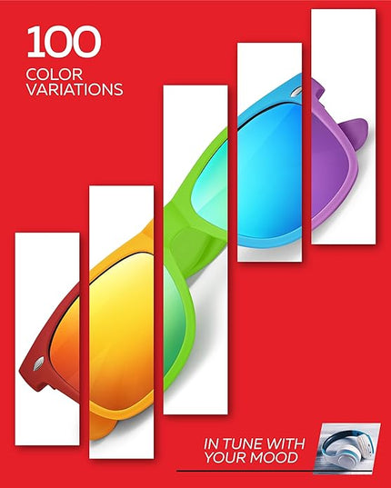 Retro Rewind Polarized Sunglasses for Men and Women - UV Protection Classic Sun Glasses