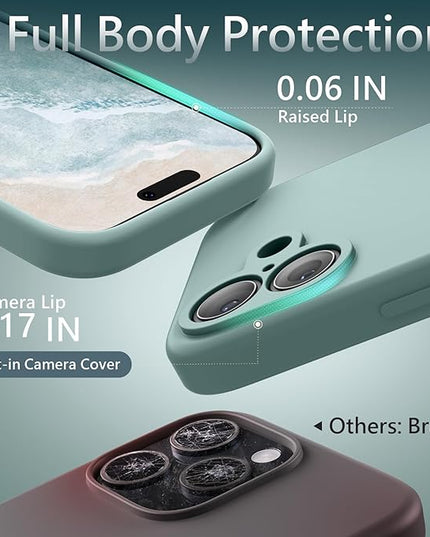 FireNova Magnetic for iPhone 17 Case, Compatible with MagSafe, [Integrated Silicone Camera Control Button] [Camera Protection] Anti-Scratch Microfiber Lining Phone Case, 6.3", Mint Green