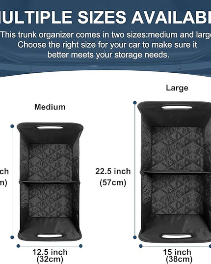 Deosk Car Trunk Organizer for SUV, Car Organizers and Storage with 6 Pocket, Car Accessories for Women/Men 70L Waterproof Polyester Trunk Organizer(Large, Pink)