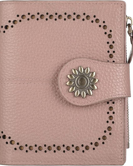 Lavemi Womens Leather Wallet Small Compact RFID Blocking Credit Card Case Purse with Zipper Pocket | Small, Compact, RFID Blocking, Zipper Pocket, Small, Compact