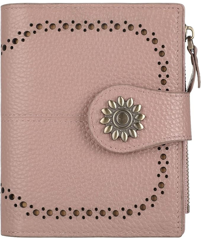 Lavemi Womens Leather Wallet Small Compact RFID Blocking Credit Card Case Purse with Zipper Pocket | Small, Compact, RFID Blocking, Zipper Pocket, Small, Compact