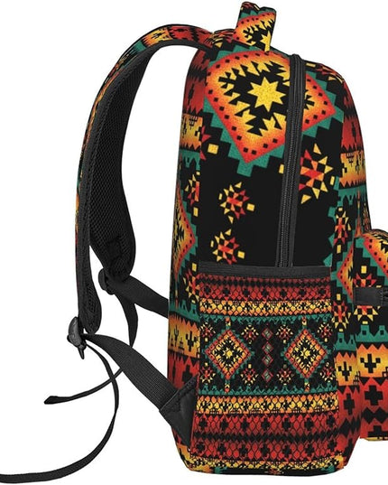Native American Backpack for Men Women,Casual Travel Hiking Camping Backpacks Lightweight Bookbag