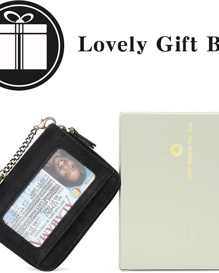 GOIACII Small Genuine Leather Wallet for Women, RFID Blocking Credit Card Holder Wallet