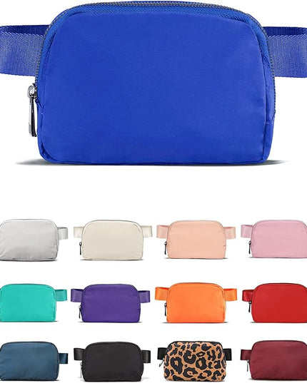 YOSHUYUKI Fanny Pack Cross Body Bag Small Crossbody Bags for Women Men Trendy Nylon Waterproof Mini Purse Travel Running Belt Lulu Dupes Bum Hip Chest Waist Pack Side Bag Must Have Blue