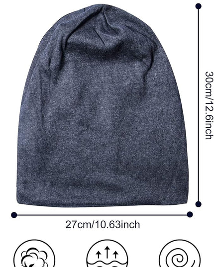 Senker Fashion Slouchy Beanie Hats for Women Men, Chemo Headwear Cotton Beanies Soft Lightweight Chemo Skull Cap Elastic