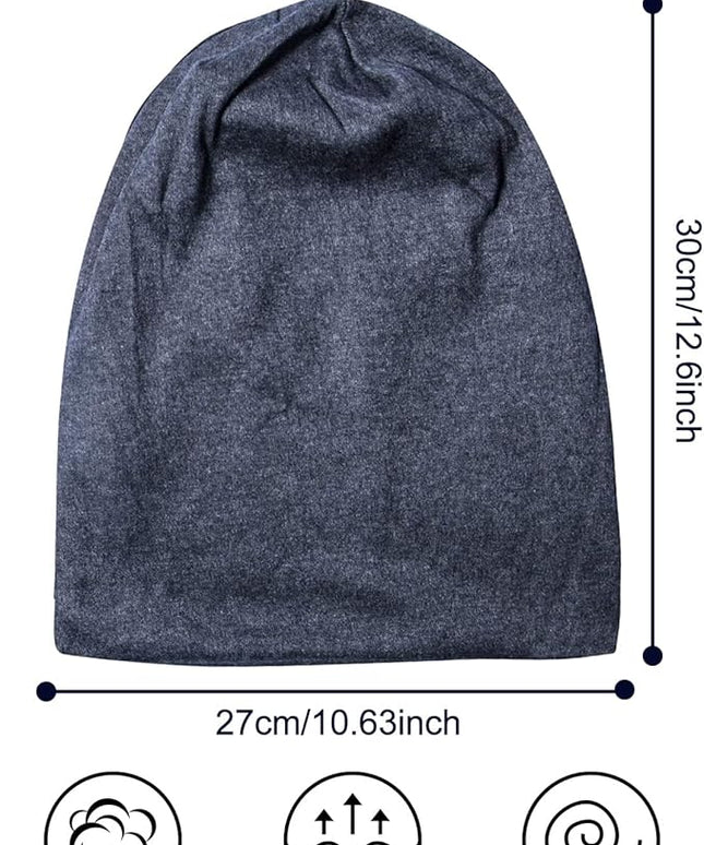 Senker Fashion Slouchy Beanie Hats for Women Men, Chemo Headwear Cotton Beanies Soft Lightweight Chemo Skull Cap Elastic
