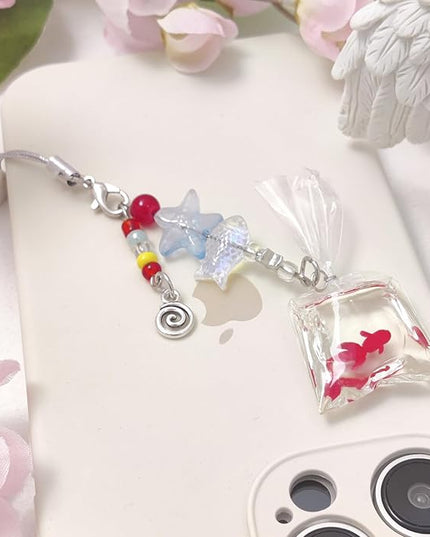1-4PCS Cute Phone Charms Aesthetic Y2K Cell Phone Charms Strap Pink Strawberry Butterfly Star PhoneCharm Y2K Accessories for Bag Keychain Airpods Camera Pendants Decor
