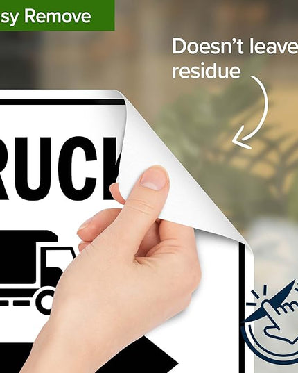 All trucks With Right Arrow Sign, 10x7 Inches, 4 Mil Vinyl Decal Stickers Weather Resistant, Made in USA by My Sign Center