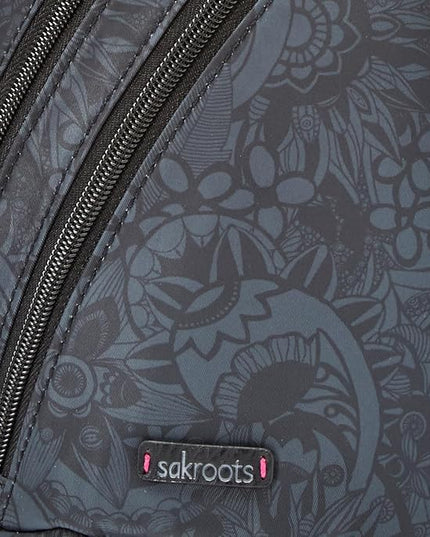 Sakroots On The Go Sling Bag for Women in Eco-Twill, Large Convertible Crossbody Backpack With Main Zipper Closer, Made From Recycled Materials - Black Spirit Desert 2