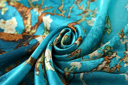Fashion Scarves Scarf 100% Silk Feeling Scarf Silk Like Scarves Long Lightweight Sunscreen Shawls for Women