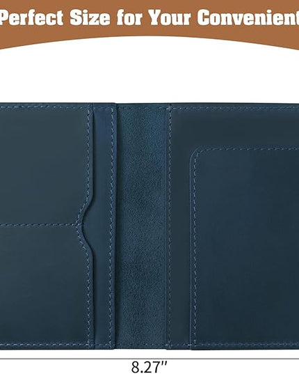 Jack&Chris Leather Passport Holder, Handmade Passport cover, Travel Wallet Cover Case for Men and Women, Leather Travel Documents Organizer Protector, JC107