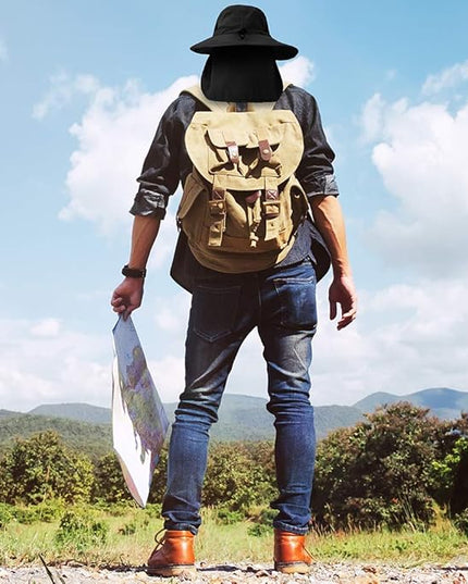 SUN CUBE Wide Brim Sun Hat Men Women, Fishing Hats Sun UV Protection, Mens Hiking Bucket Hat Safari Beach Boonie, UPF 50+