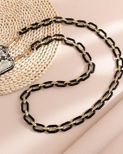 Phone Crossbody Chain Cell Phone Lanyard,Acrylic Shouder Strap Universal Cellphone Chain Strap with Tether Patches Compatible with Most Phones Bag Purse (T)