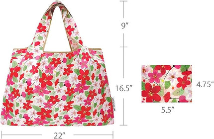 allydrew Large Foldable Tote Nylon Reusable Grocery Bags