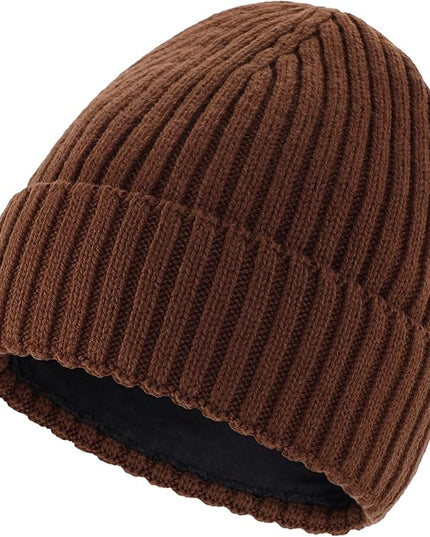 Connectyle Fleece Lined Cuffed Beanie Hat for Men Women Knitted Winter Wool Beanies Skull Cap Warm Watch Hat