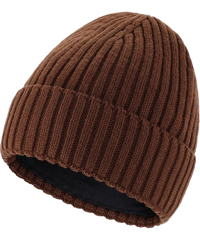 Connectyle Fleece Lined Cuffed Beanie Hat for Men Women Knitted Winter Wool Beanies Skull Cap Warm Watch Hat