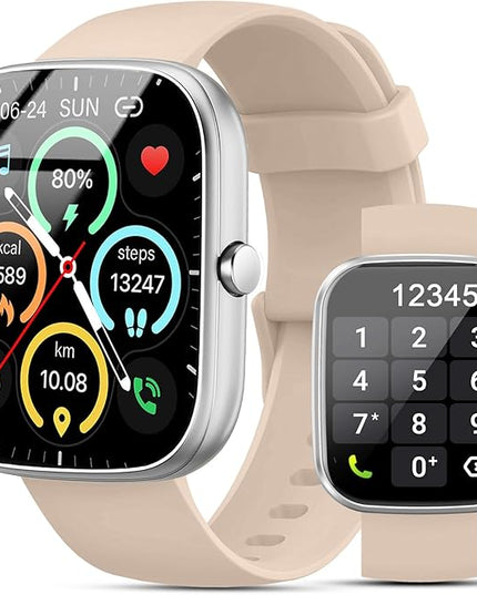 Smart Watch, 1.96" HD SmartWatch for Men Women Touch Screen Answer/Make Call, IP68 Waterproof 100+ Sport Activity Tracker, Fitness Tracker with Heart Rate Sleep Monitor/SpO2/Pedometer for Android iOS