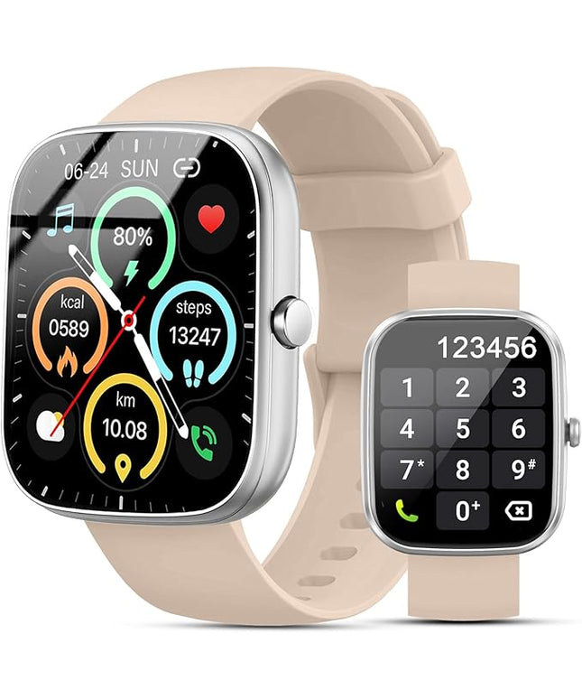 Smart Watch, 1.96" HD SmartWatch for Men Women Touch Screen Answer/Make Call, IP68 Waterproof 100+ Sport Activity Tracker, Fitness Tracker with Heart Rate Sleep Monitor/SpO2/Pedometer for Android iOS