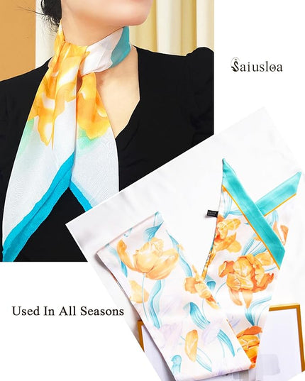 Purse Scarf For Handbags Head Scarves For Women's Hair Bags Scarfs Long Skinny Scarves Fashion Silky