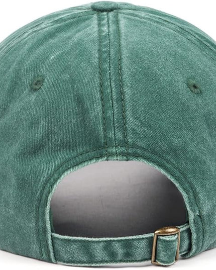 XXL Oversize Washed Denim Baseball Cap,Low Profile Jean Sports Cap for Big Heads 23.5"-25.5",Large Pigment Dyed Dad Hat