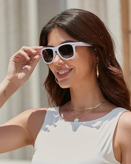 MEETSUN Polarized Sunglasses for Women Men Classic Retro Square Frame Driving Sun Glasses UV Protection
