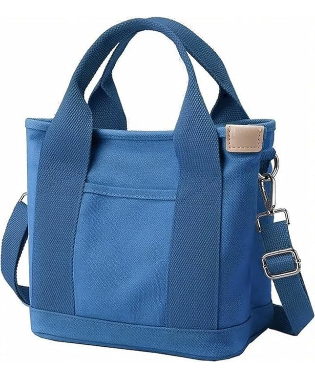 Small Tote Bag with Zipper, 2024 Canvas Multi-Pocket Crossbody Bag Shoulder Bag Satchel Hobo Bag Messenger Bag