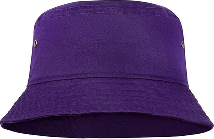 Falari Men Women Unisex Cotton Bucket Hat 100% Cotton Packable for Travel Fishing Hunting Summer Camp