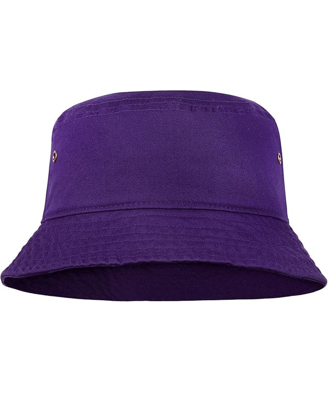 Falari Men Women Unisex Cotton Bucket Hat 100% Cotton Packable for Travel Fishing Hunting Summer Camp