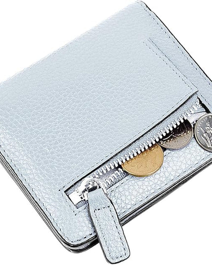 AINIMOER Small Leather Wallet for Women, Ladies Credit Card Holder RFID Blocking Women's Mini Bifold Pocket Purse