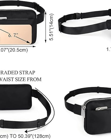 UTO Fanny Pack for Women Crossbody Trendy Fashion Belt Purse Chest Waist Hip Bumbag for Outdoor Shopping Travel Hiking