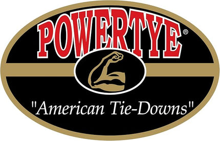PowerTye 1in x 4ft Utility Lashing Strap - Made in USA - 150 lb. Working Load Limit / 450 lb. Breaking Strength, Orange (4-Pack)