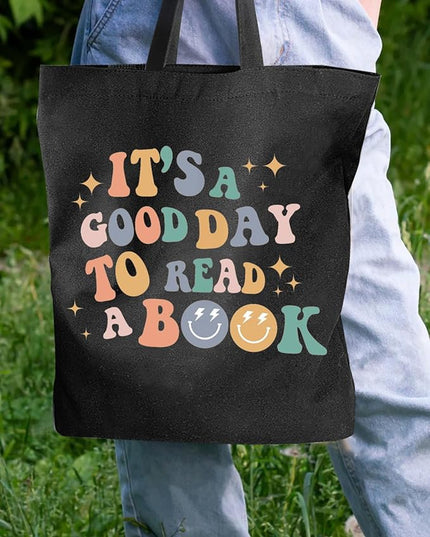 AUSVKAI Canvas Tote Bag Aesthetic for Women, Cute Cloth Cotton Bags for College Shopping Beach Grocery and Trendy Gifts