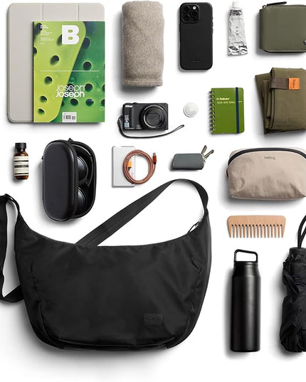 Bellroy Laneway Crescent Bag (12 liter streamlined, crescent crossbody with internal and external pockets, adjustable strap and surprising storage) - Ink