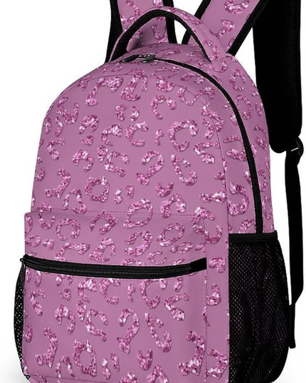 Fashion Premium Pink Gold Leopard Backpack Lightweight Large Capacity Laptop Daybag for Travel Work
