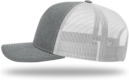 Richardson 112 Trucker Hat - Premium Adjustable Snapback Hat - Structured Six Panel Richardson Blank Caps