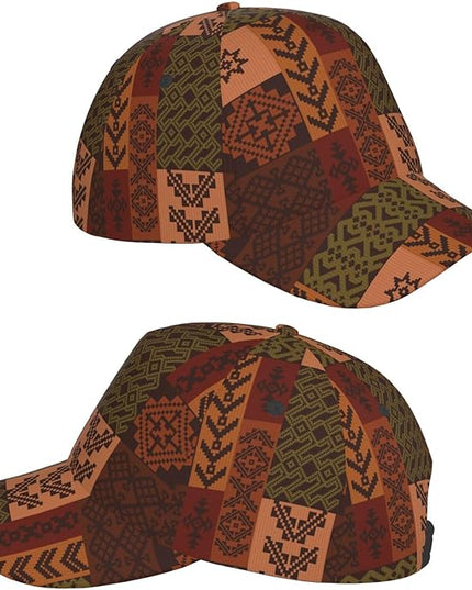African Ethnic Tribal Style Baseball Cap for Men Women, Fashion Adjustable African Hat Casual Trucker Hats Sun Caps