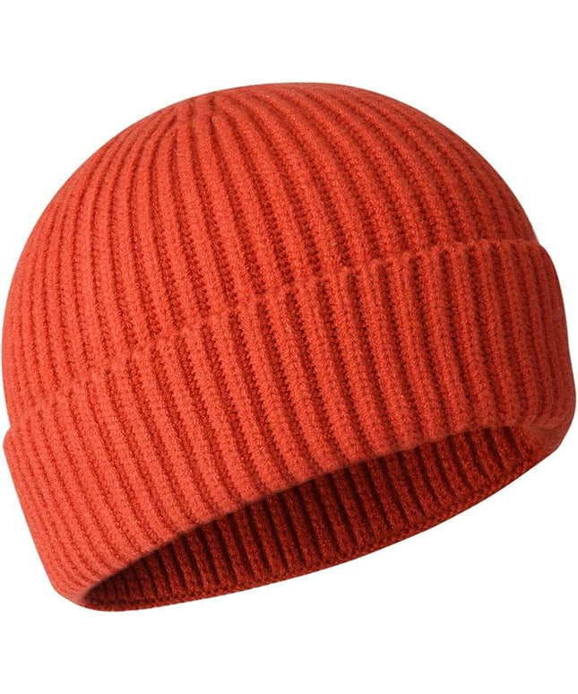 50% Wool Warm Cuffed Swag Knit Short Fisherman Beanie for Men Women Winter Hats Trawler Skull Cap